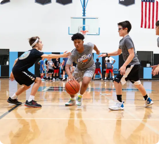 kids playing basketball
