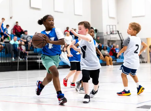 kids playing basketball